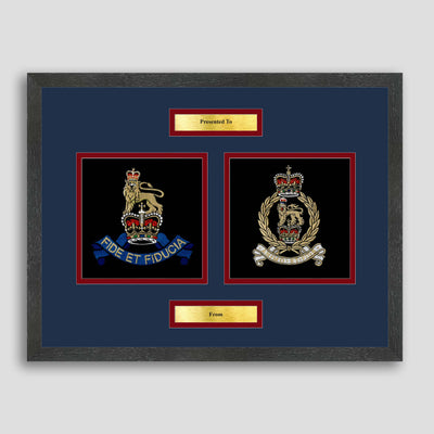 Army Pay Corps & AGC Framed Military Embroidery Presentation