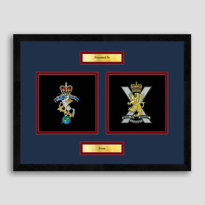 Royal Regiment of Scotland & REME Framed Military Embroidery Presentation