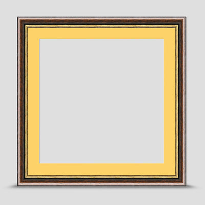 12x12 Brown & Gold Picture Frame with a 10x10 Mount