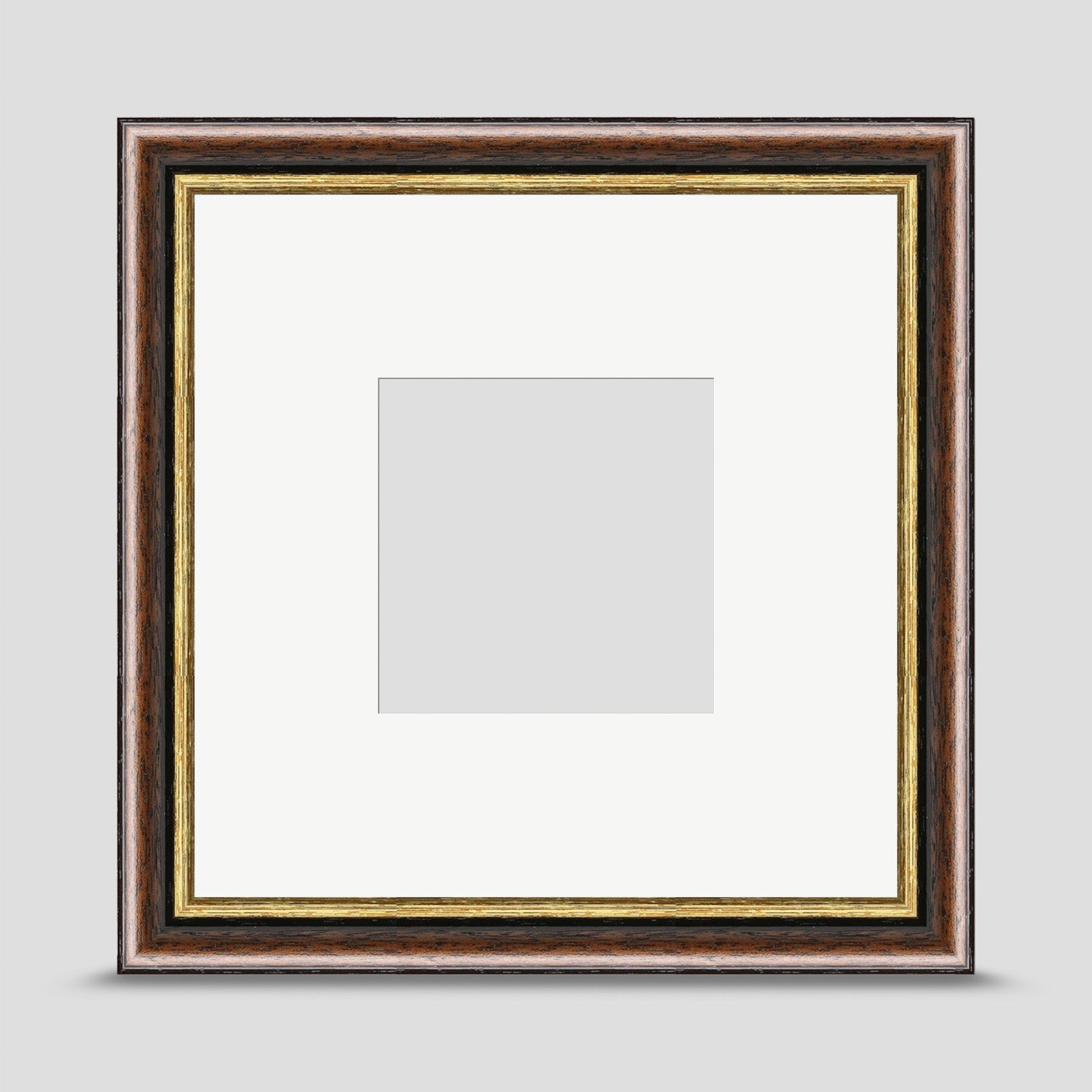 Classic 8x8 Brown & Gold Picture Frame Including a 6x6 Mount Mark