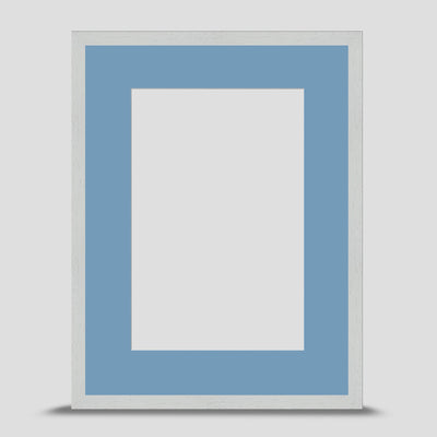 16x12 Classic White Picture Frame with 12x8 Mount