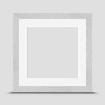 8x8 Classic White Picture Frame with a 6x6 Mount