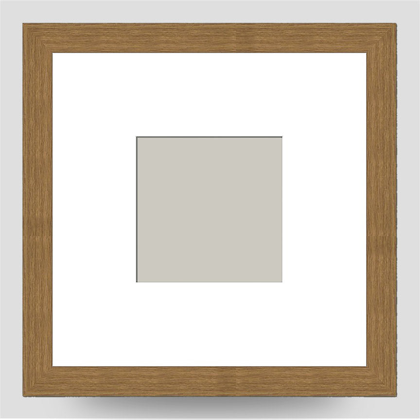10x10 Classic Oak Style Frame with 6x6 Mount Mark Fell Photo Centre