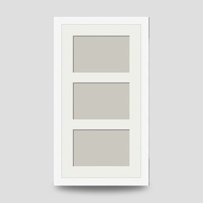 Triple Landscape Photo Frame Classic White in 5x3.5, 6x4 & 7x5 size