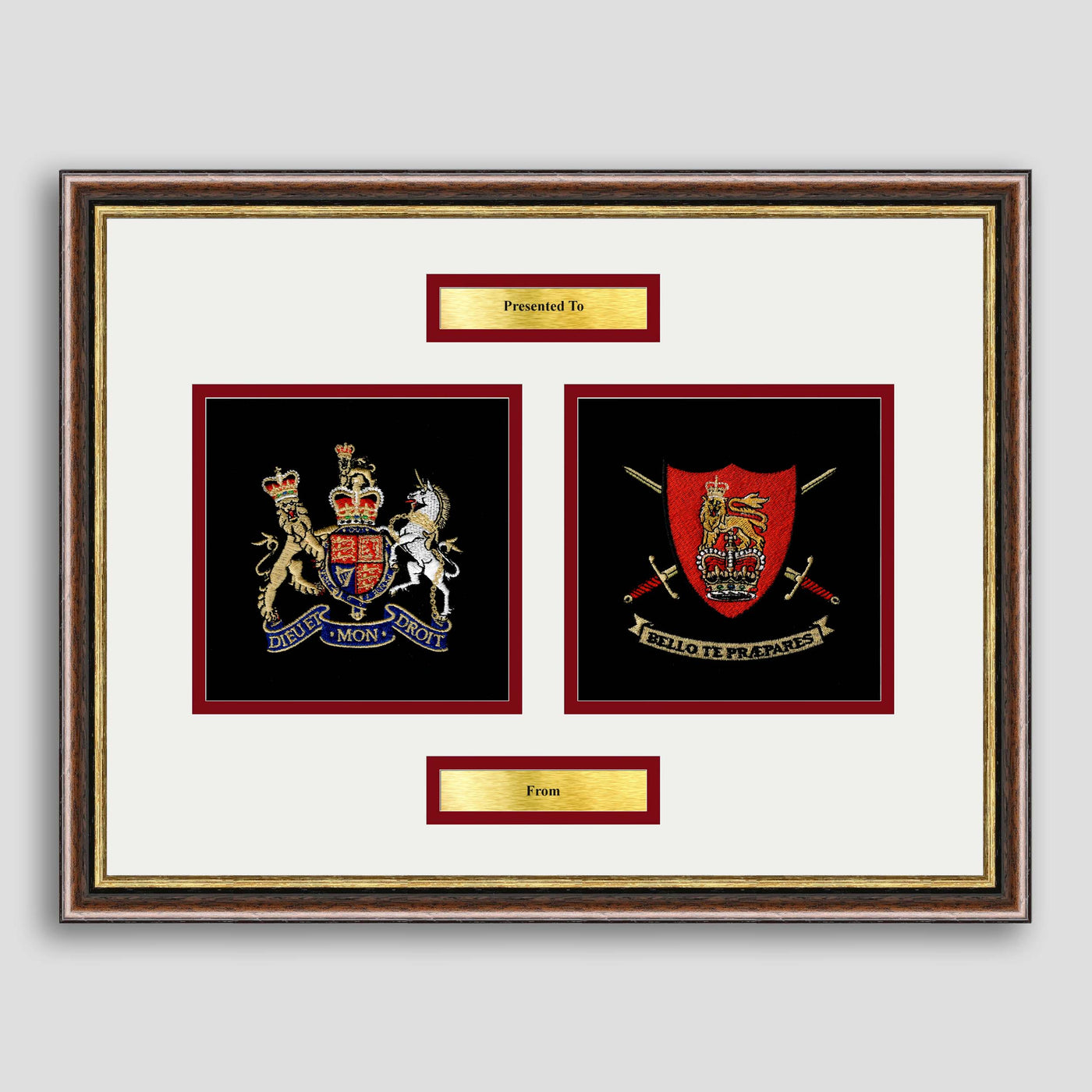 WO1 (RSM) Rank & Army Training Centre Framed Military Embroidery Presentation
