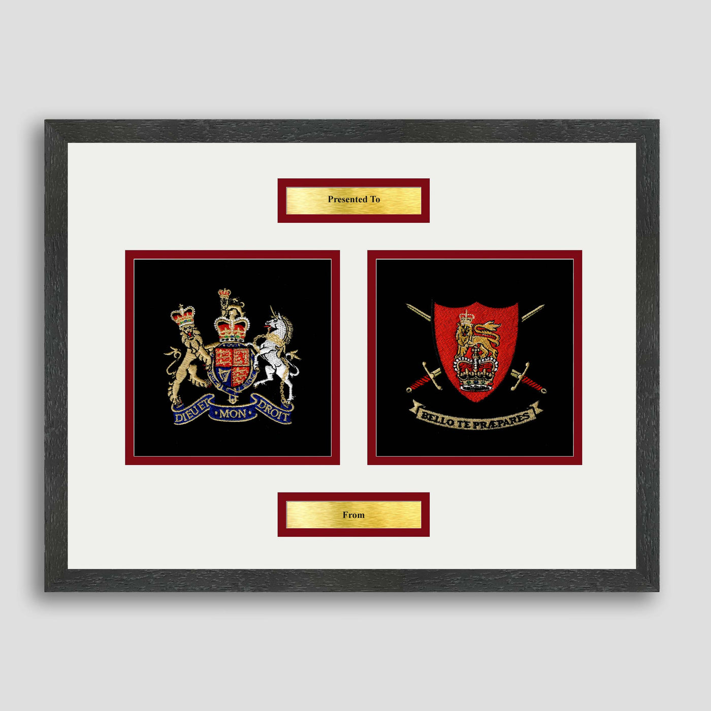 WO1 (RSM) Rank & Army Training Centre Framed Military Embroidery Presentation