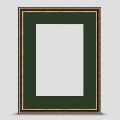 A3 Brown & Gold Picture Frame with A4 Mount