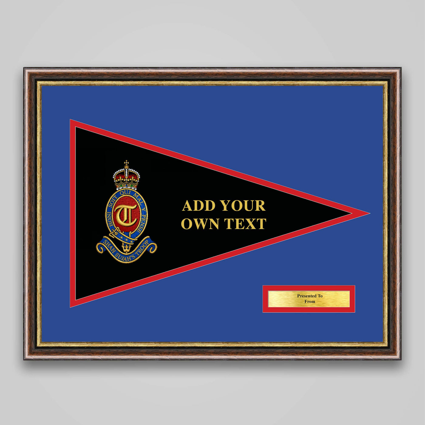 T Battery (Shah Sujah's Troop) 12 Regiment Royal Artillery Embroidered Pennant Presentation