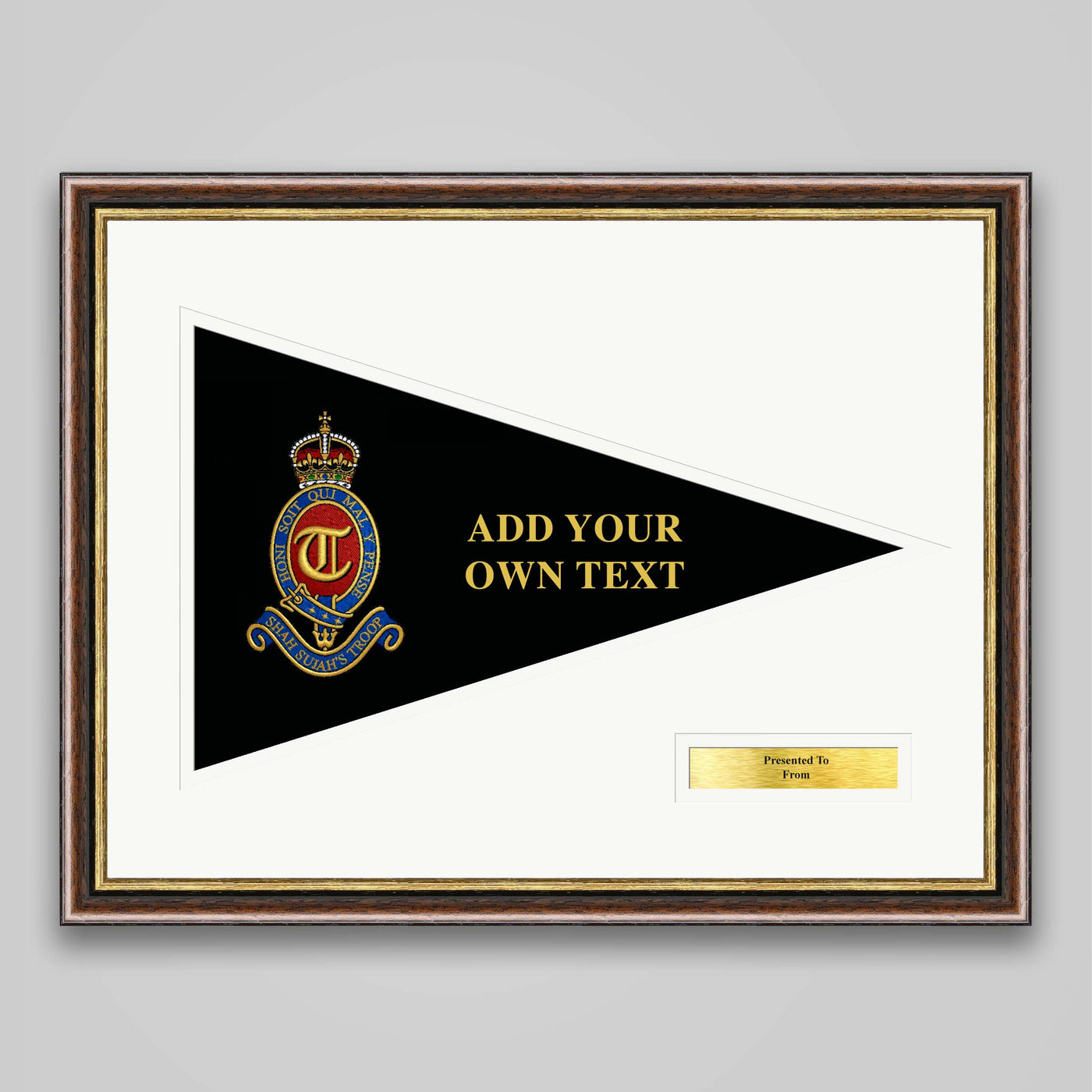 T Battery (Shah Sujah's Troop) 12 Regiment Royal Artillery Embroidered Pennant Presentation