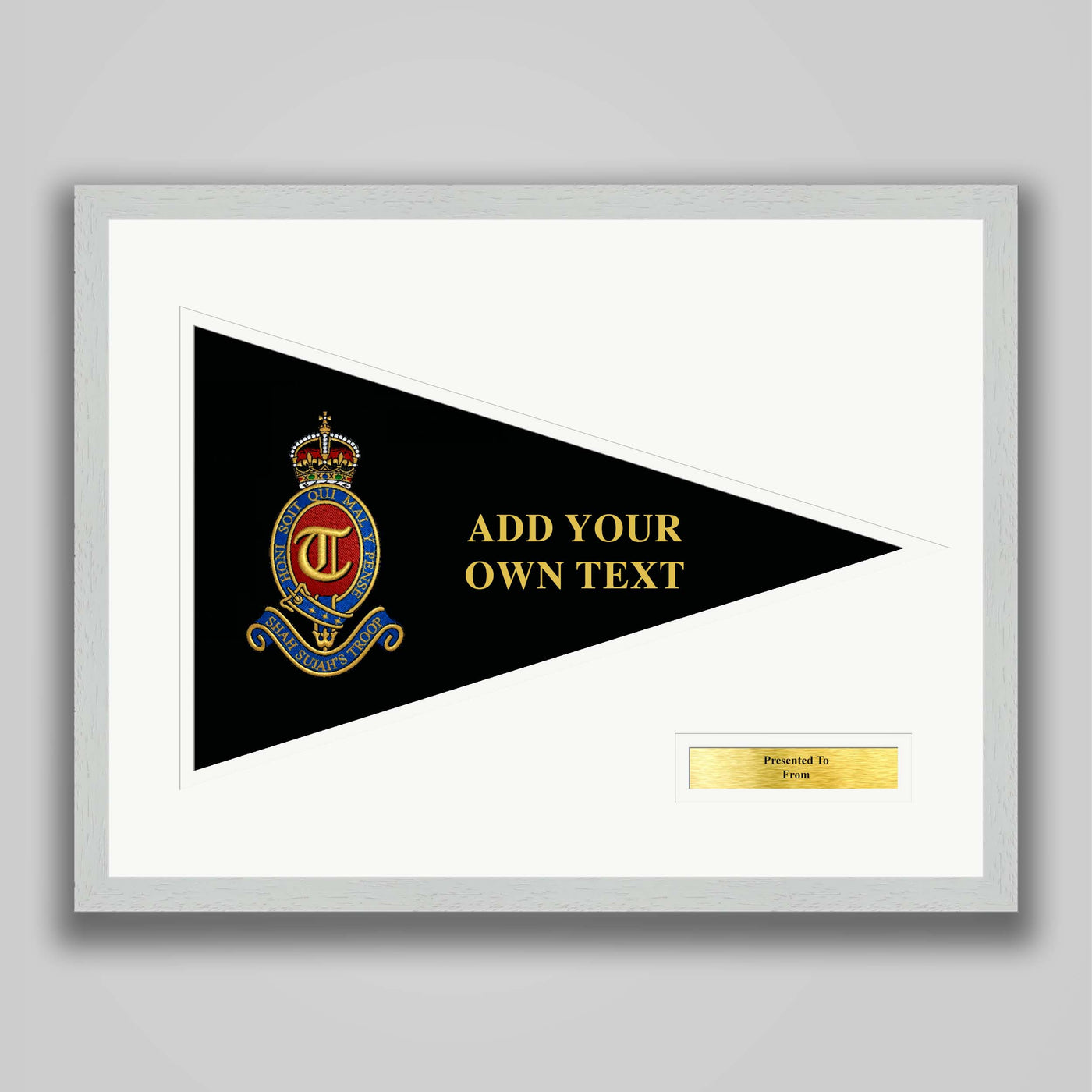 T Battery (Shah Sujah's Troop) 12 Regiment Royal Artillery Embroidered Pennant Presentation
