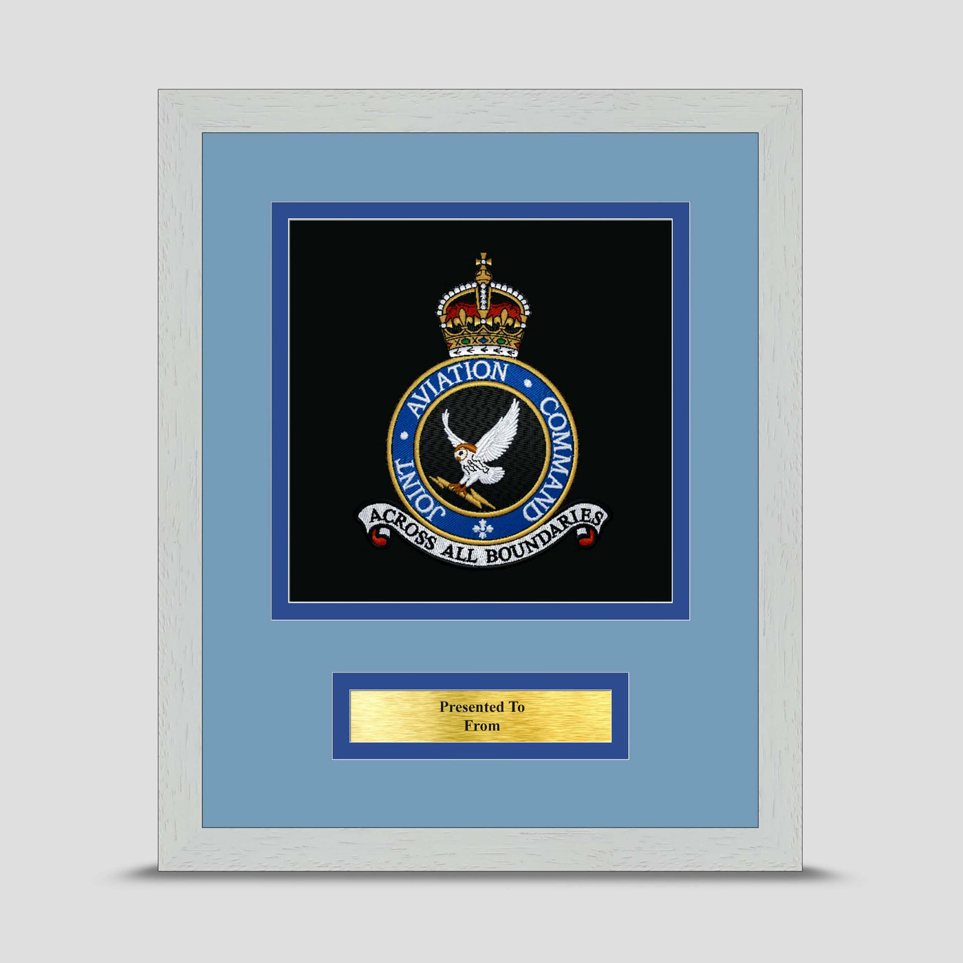 Joint Aviation Command Framed Military Embroidery Presentation