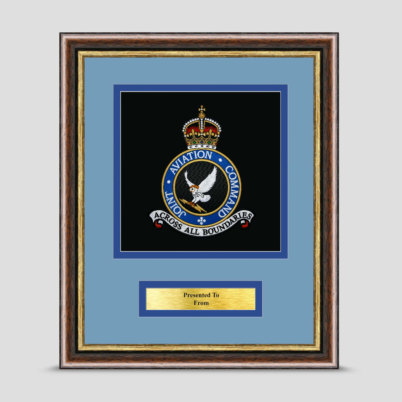 Joint Aviation Command Framed Military Embroidery Presentation