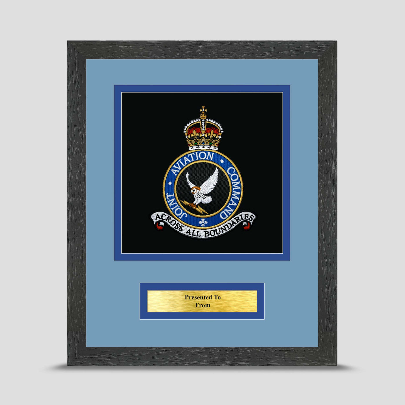 Joint Aviation Command Framed Military Embroidery Presentation