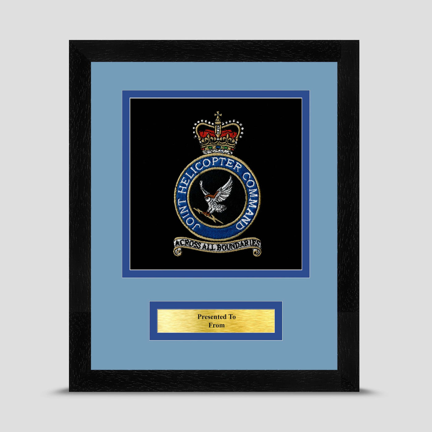 Joint Helicopter Command Framed Military Embroidery Presentation