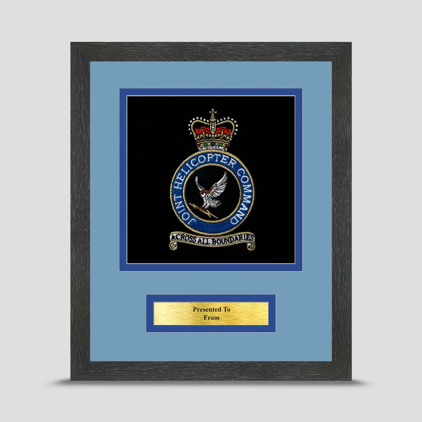 Joint Helicopter Command Framed Military Embroidery Presentation