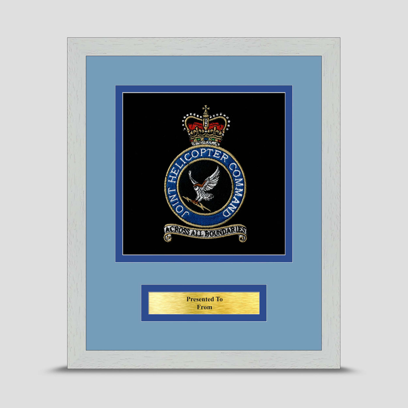 Joint Helicopter Command Framed Military Embroidery Presentation