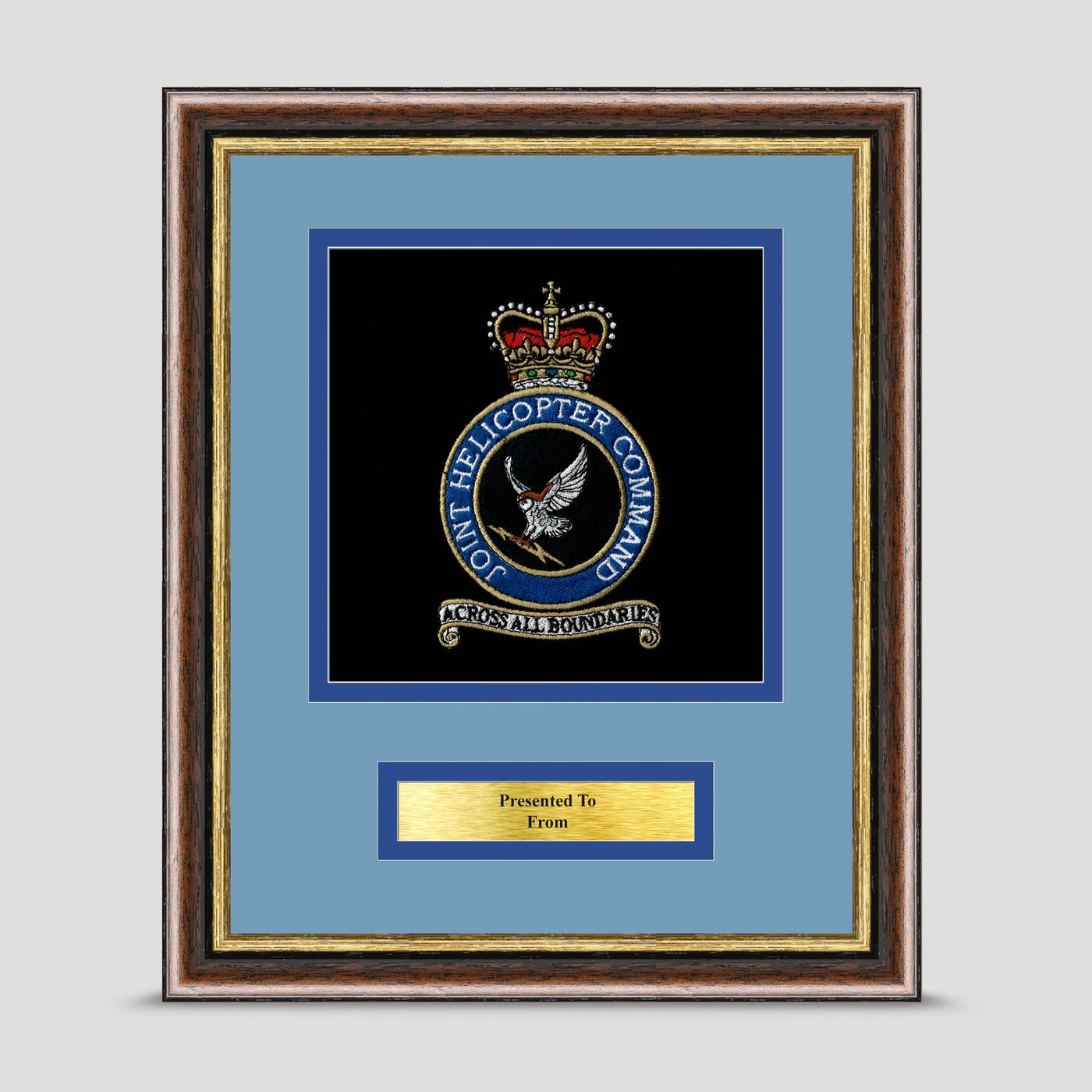 Joint Helicopter Command Framed Military Embroidery Presentation