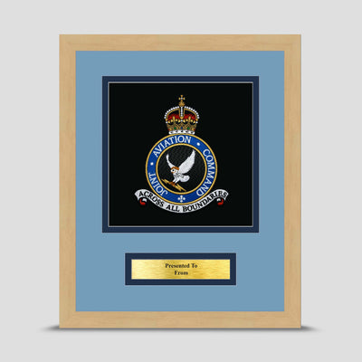 Joint Aviation Command Framed Military Embroidery Presentation