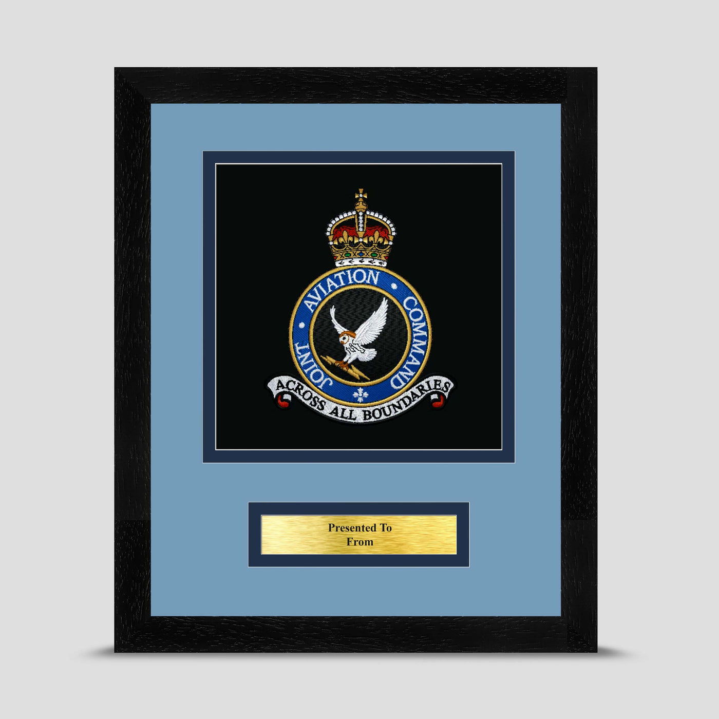 Joint Aviation Command Framed Military Embroidery Presentation