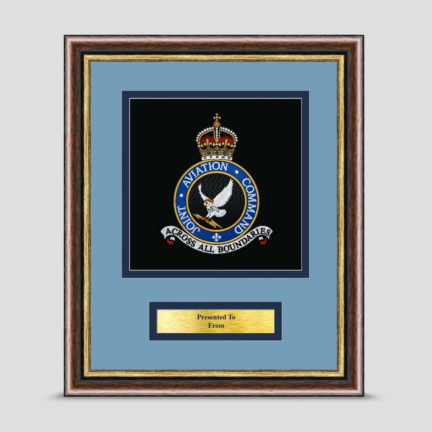 Joint Aviation Command Framed Military Embroidery Presentation