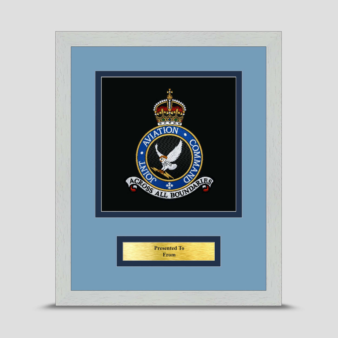 Joint Aviation Command Framed Military Embroidery Presentation