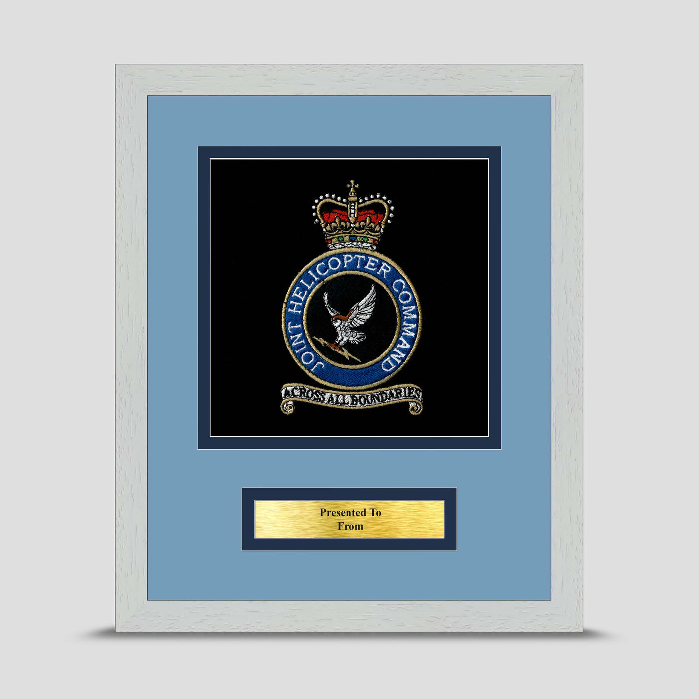 Joint Helicopter Command Framed Military Embroidery Presentation