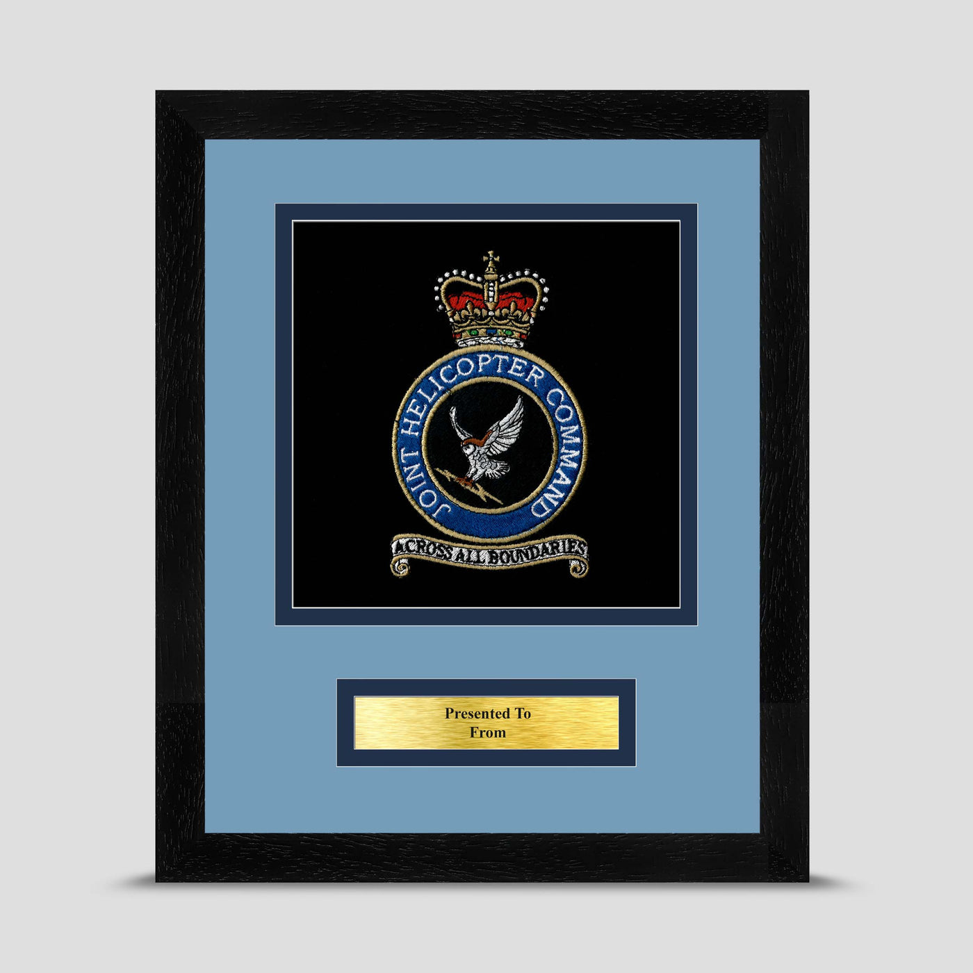 Joint Helicopter Command Framed Military Embroidery Presentation