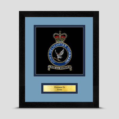 Joint Helicopter Command Framed Military Embroidery Presentation