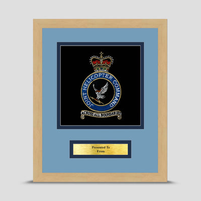 Joint Helicopter Command Framed Military Embroidery Presentation