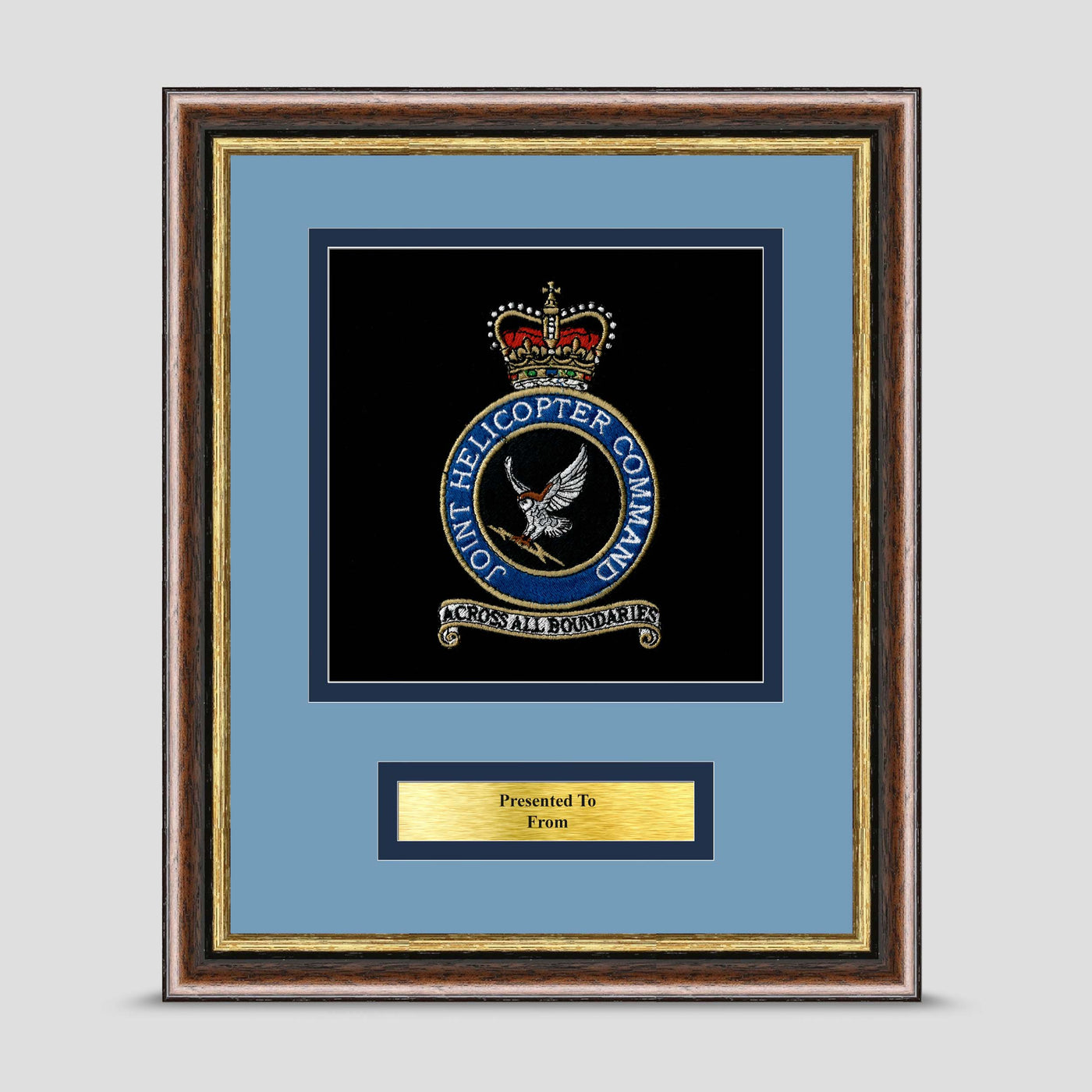 Joint Helicopter Command Framed Military Embroidery Presentation
