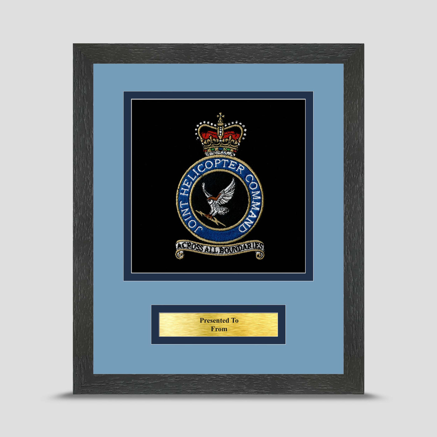 Joint Helicopter Command Framed Military Embroidery Presentation