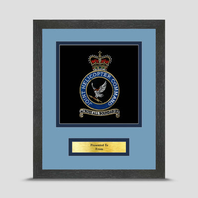 Joint Helicopter Command Framed Military Embroidery Presentation