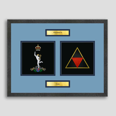 Corps of Signals & 3 (UK) Division Framed Military Embroidery Presentation
