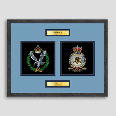 Army Air Corps & 671 Sqn Framed Military Embroidery Presentation