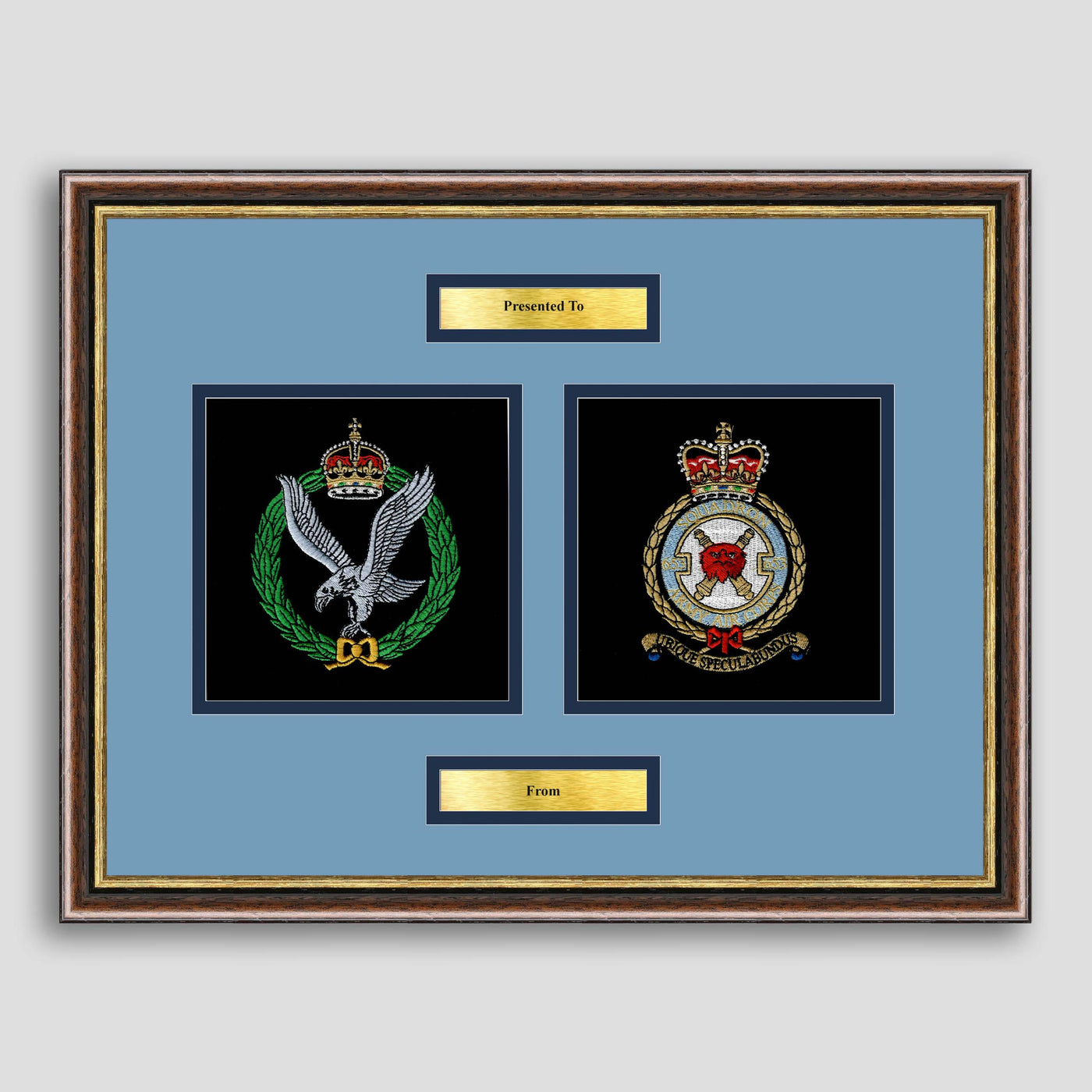 Army Air Corps & 653 Sqn Framed Military Embroidery Presentation
