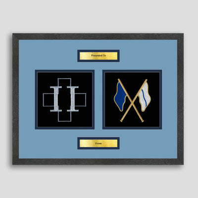 2 Medical Regiment Signalling Qualification Badge Framed Military Embroidery Presentation