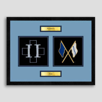 2 Medical Regiment Signalling Qualification Badge Framed Military Embroidery Presentation