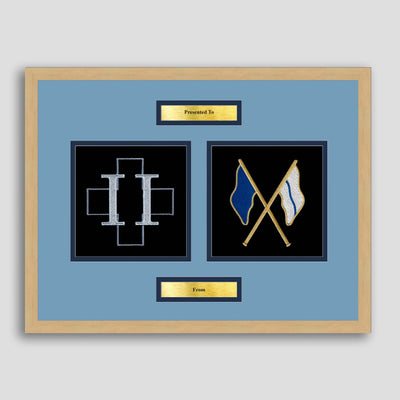 2 Medical Regiment Signalling Qualification Badge Framed Military Embroidery Presentation