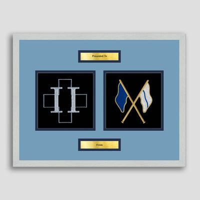 2 Medical Regiment Signalling Qualification Badge Framed Military Embroidery Presentation