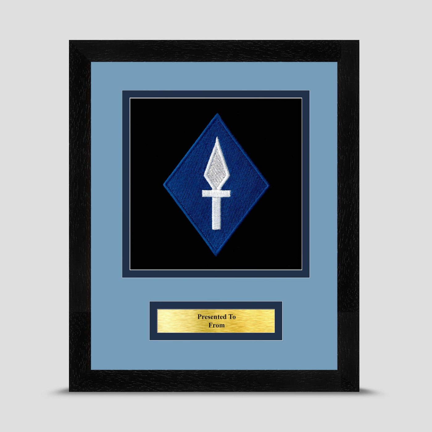 1st Signal Brigade Framed Military Embroidery Presentation