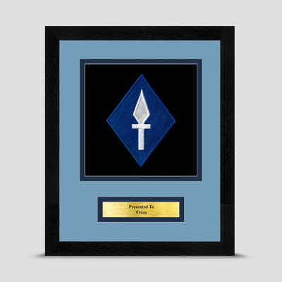 1st Signal Brigade Framed Military Embroidery Presentation