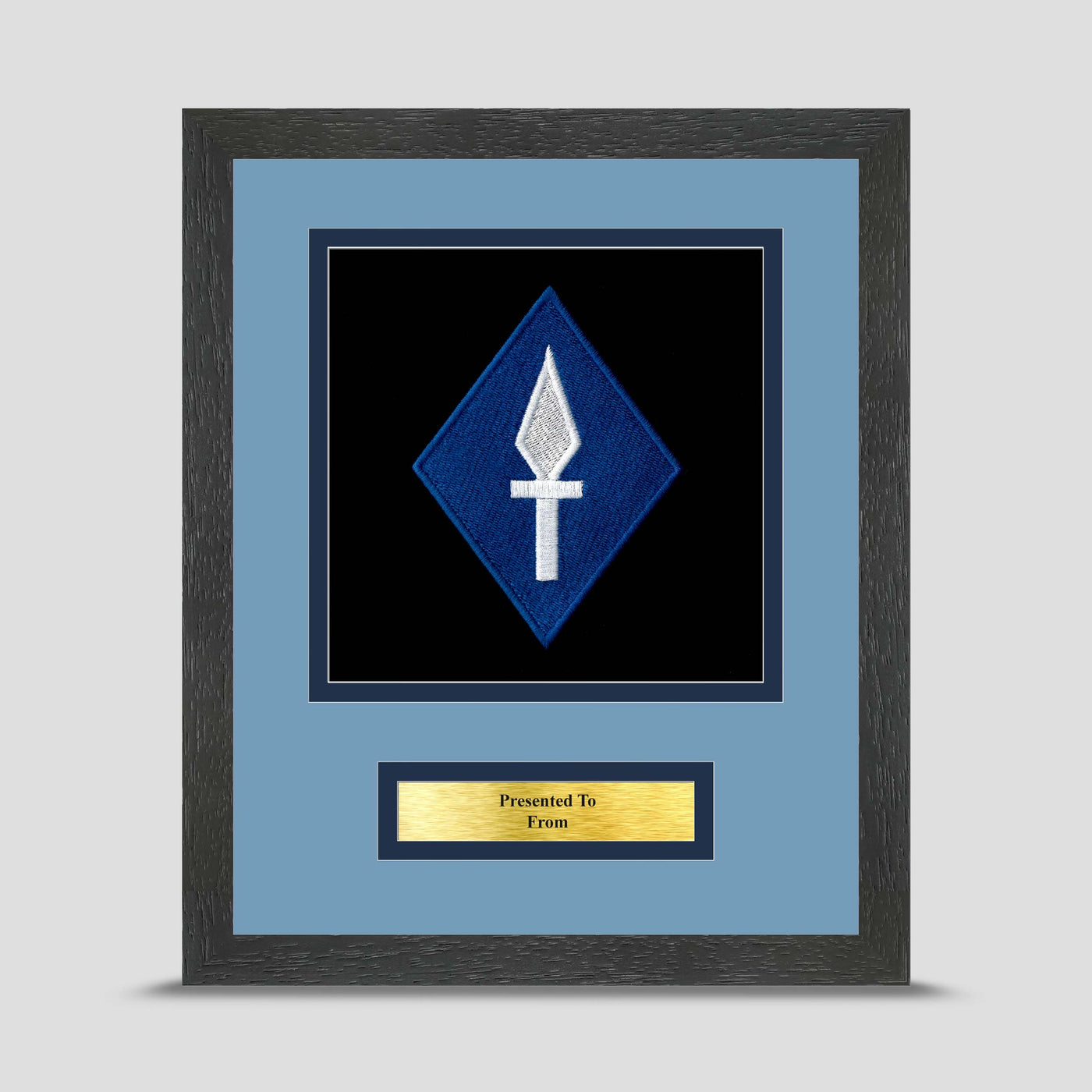 1st Signal Brigade Framed Military Embroidery Presentation