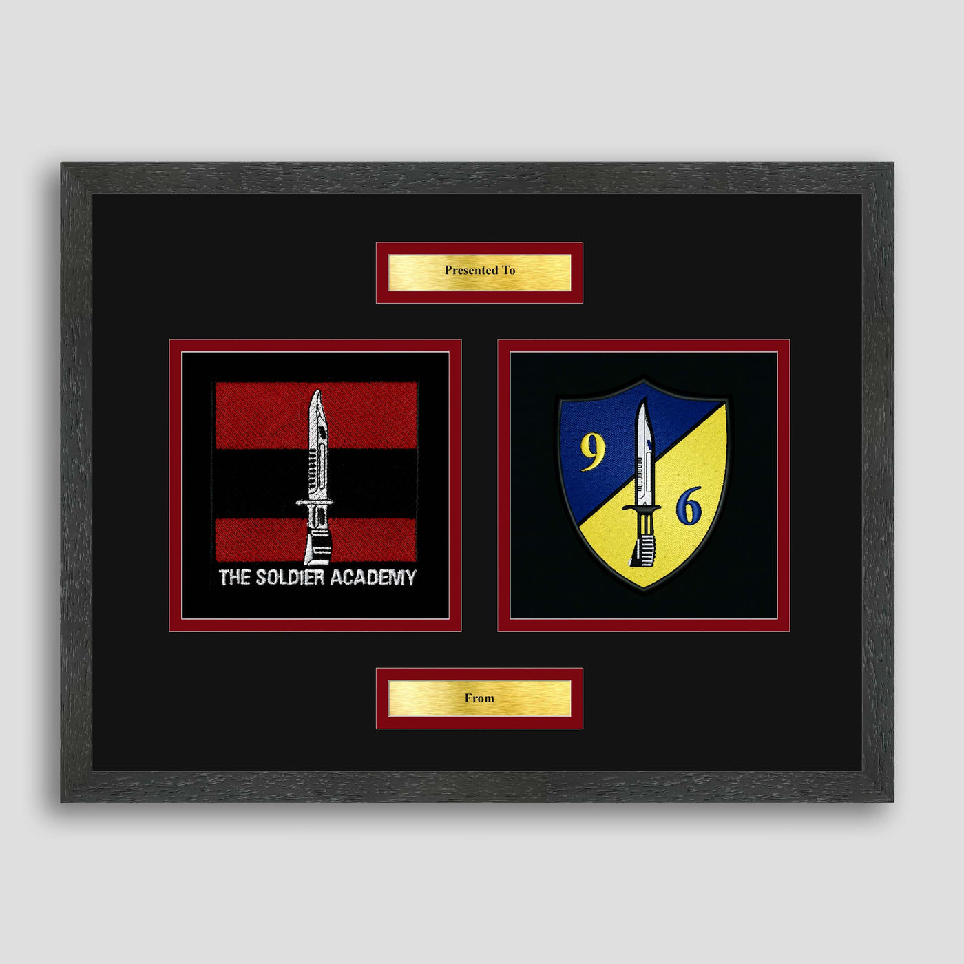 Army Training Regiment & 96 Squadron Framed Military Embroidery Presentation