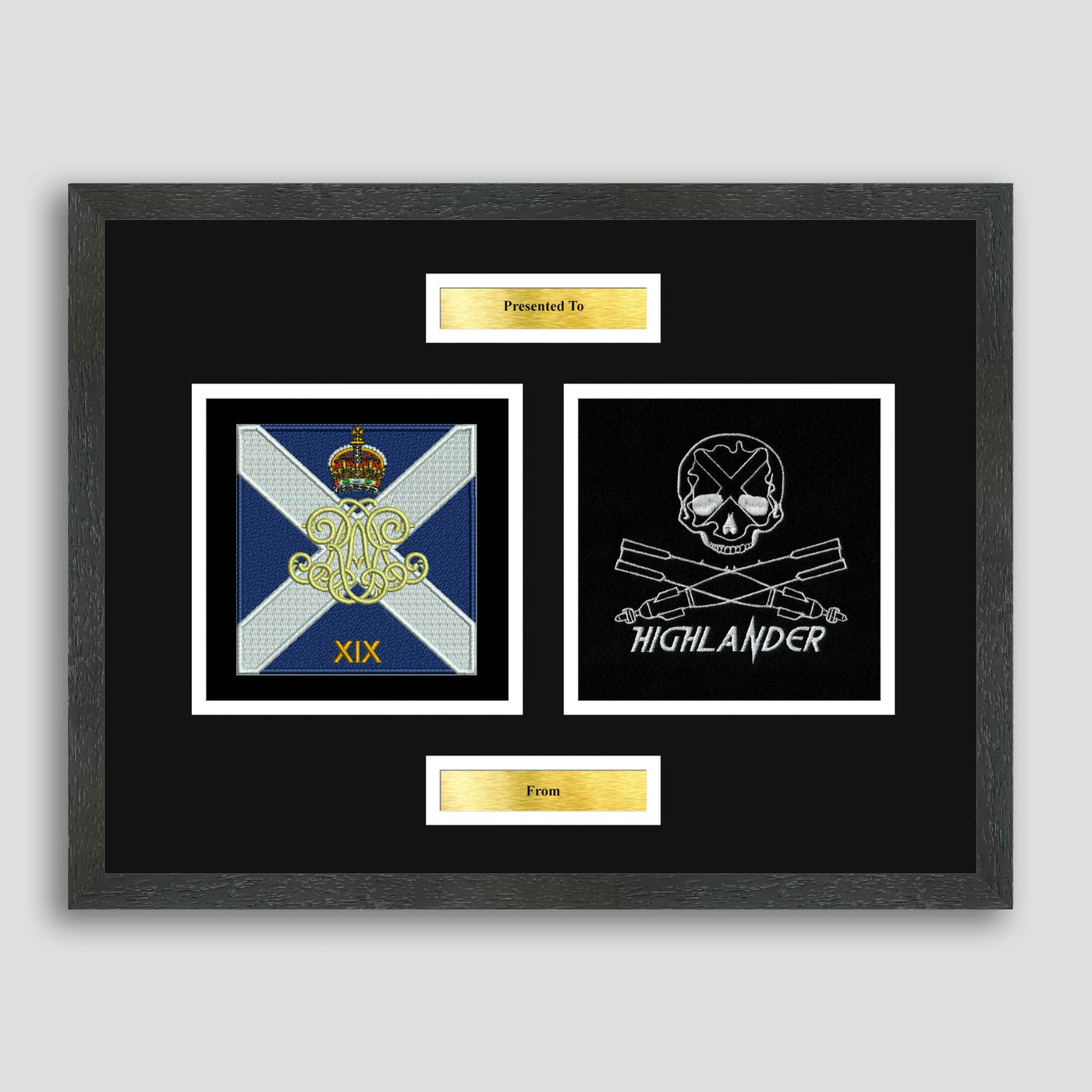 19 RA & Lloyds (Air) Troop Framed Military Embroidery Presentation