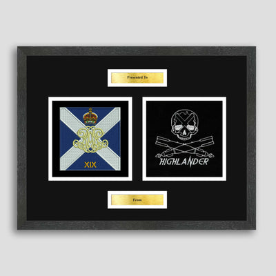 19 RA & Lloyds (Air) Troop Framed Military Embroidery Presentation
