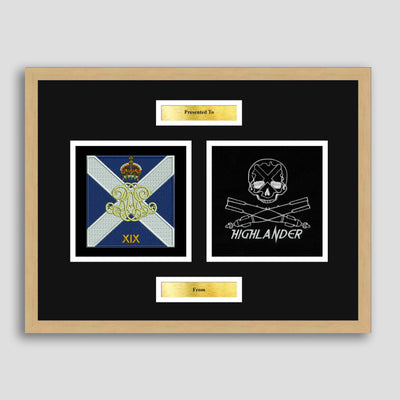 19 RA & Lloyds (Air) Troop Framed Military Embroidery Presentation