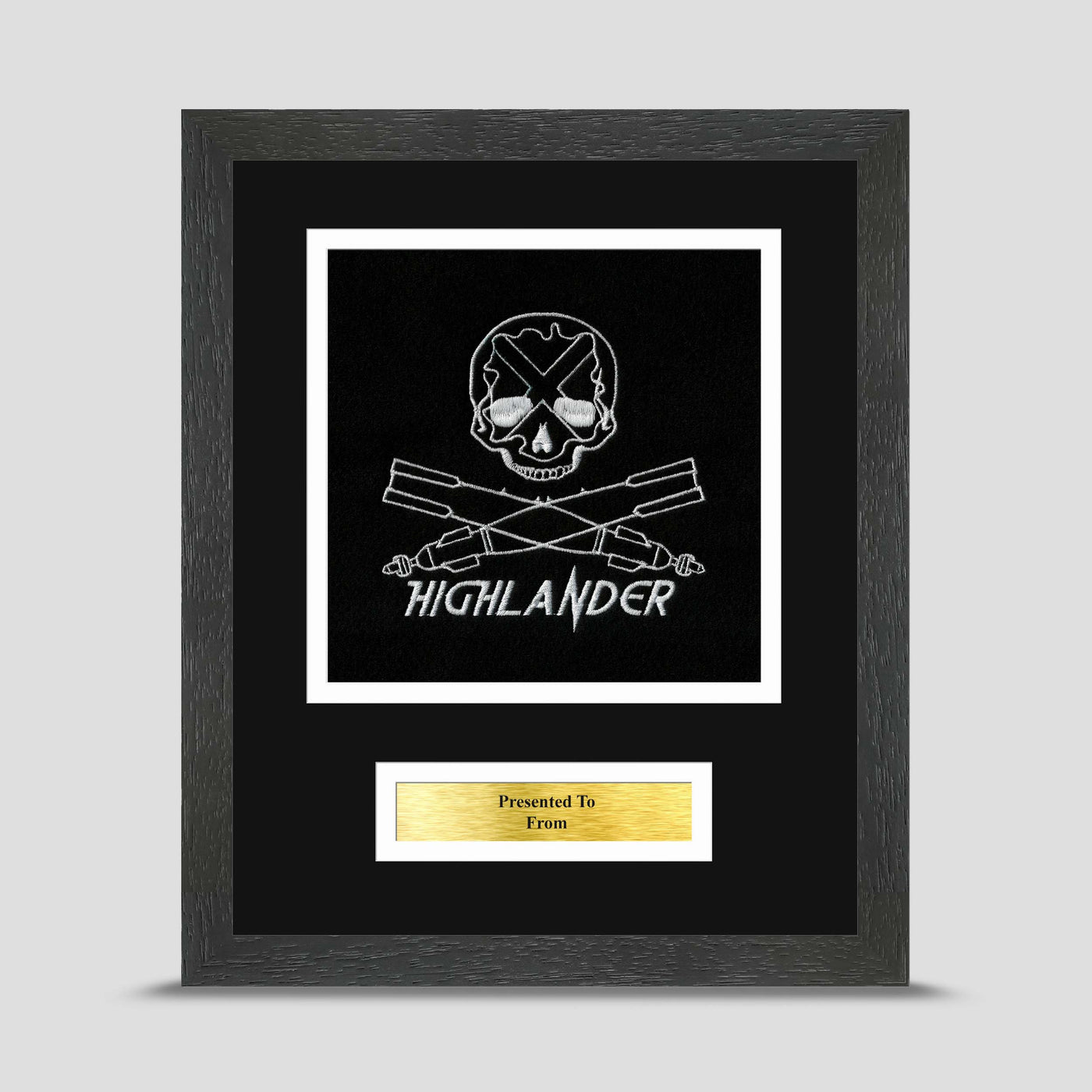 19 RA, Lloyds (Air) Troop, Highlander Framed Military Embroidery Presentation