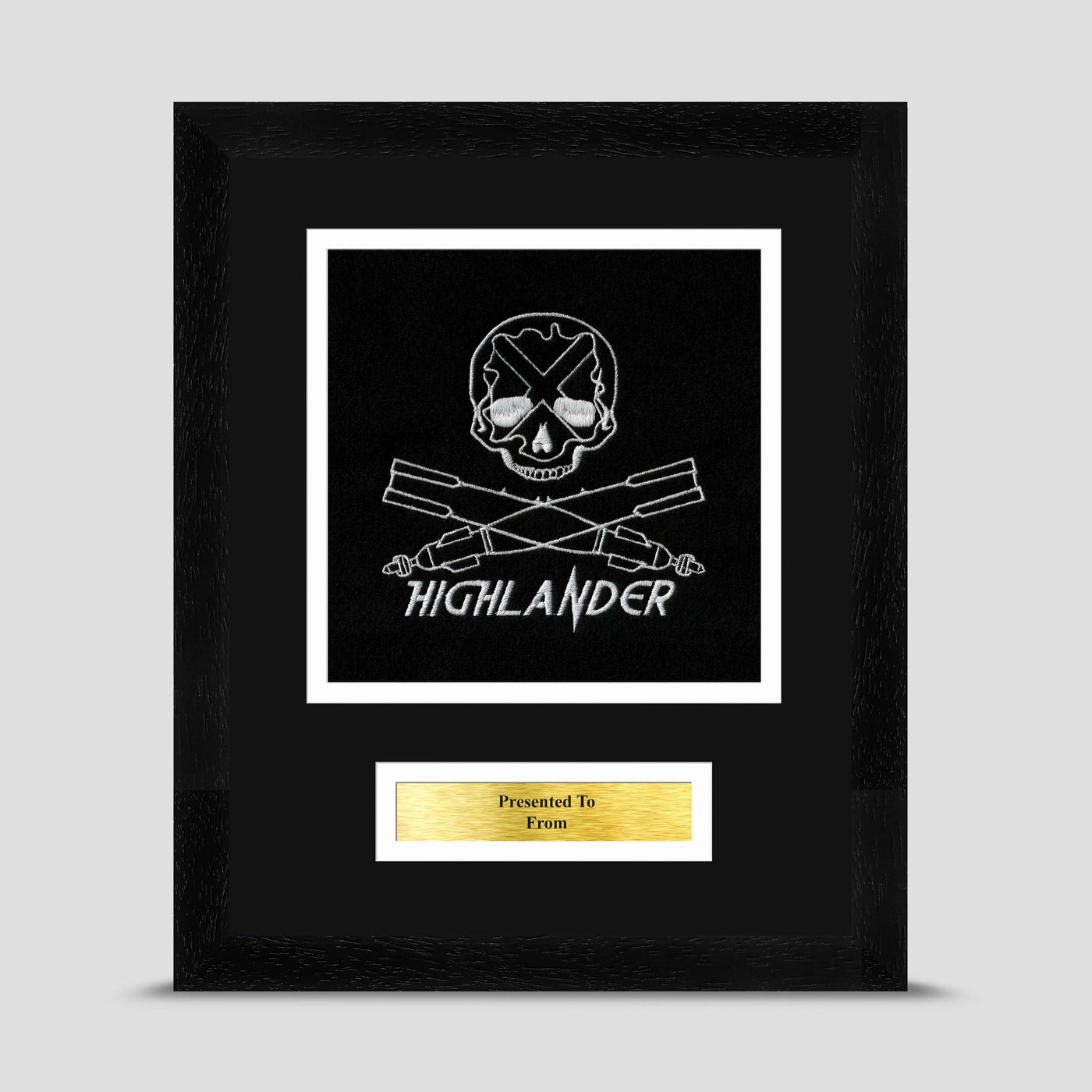 19 RA, Lloyds (Air) Troop, Highlander Framed Military Embroidery Presentation