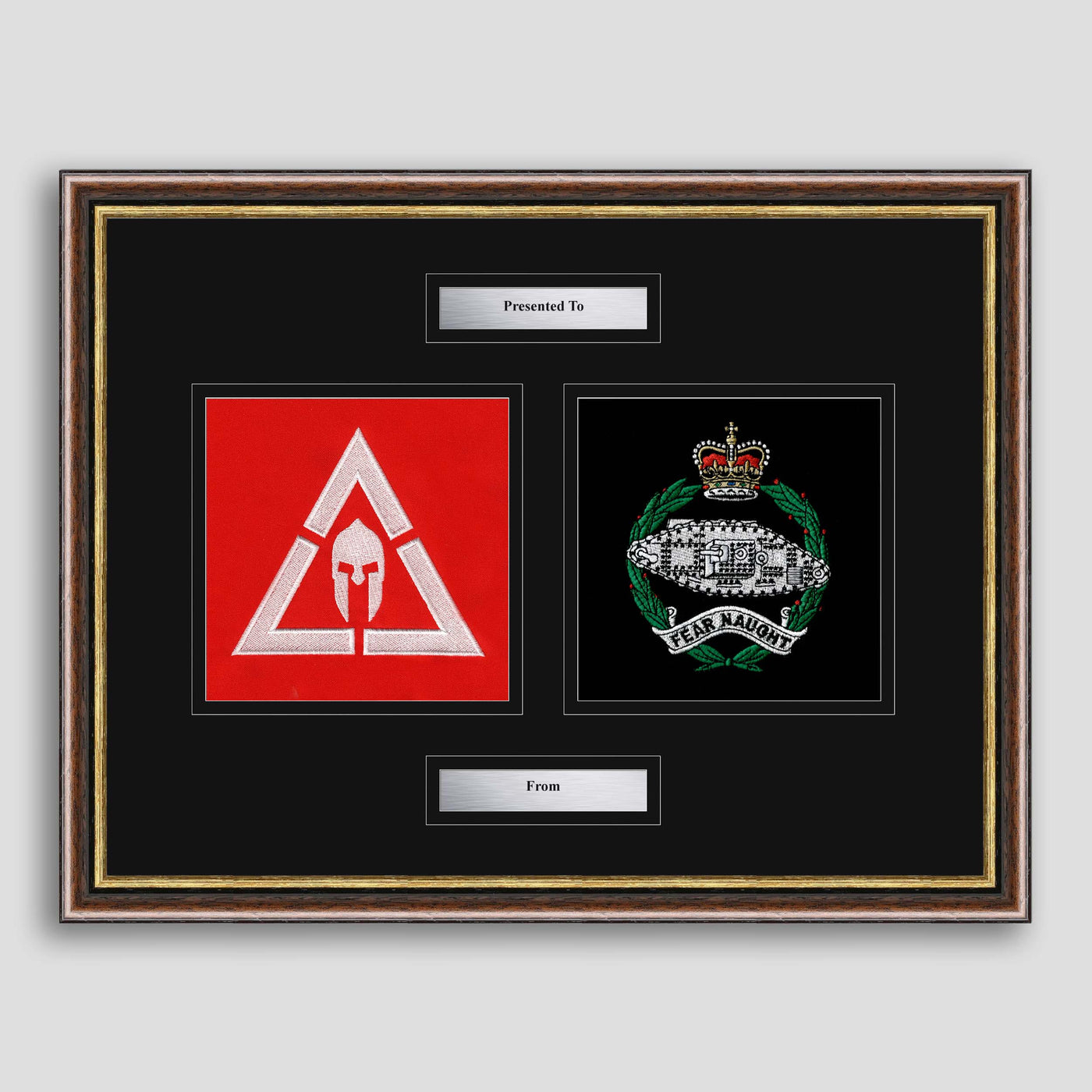 Royal Tank Regiment & Ajax Squadron Framed Military Embroidery Presentation