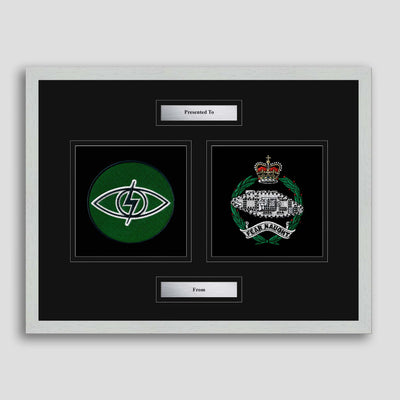 Royal Tank Regiment & Cyclops Squadron Framed Military Embroidery Presentation
